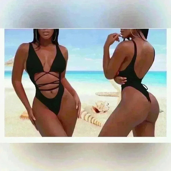 Sovoyontee Womens  One Piece Swimsuits Bikini Bathing Suit, Strappy, Sexy- M - Picture 2 of 8